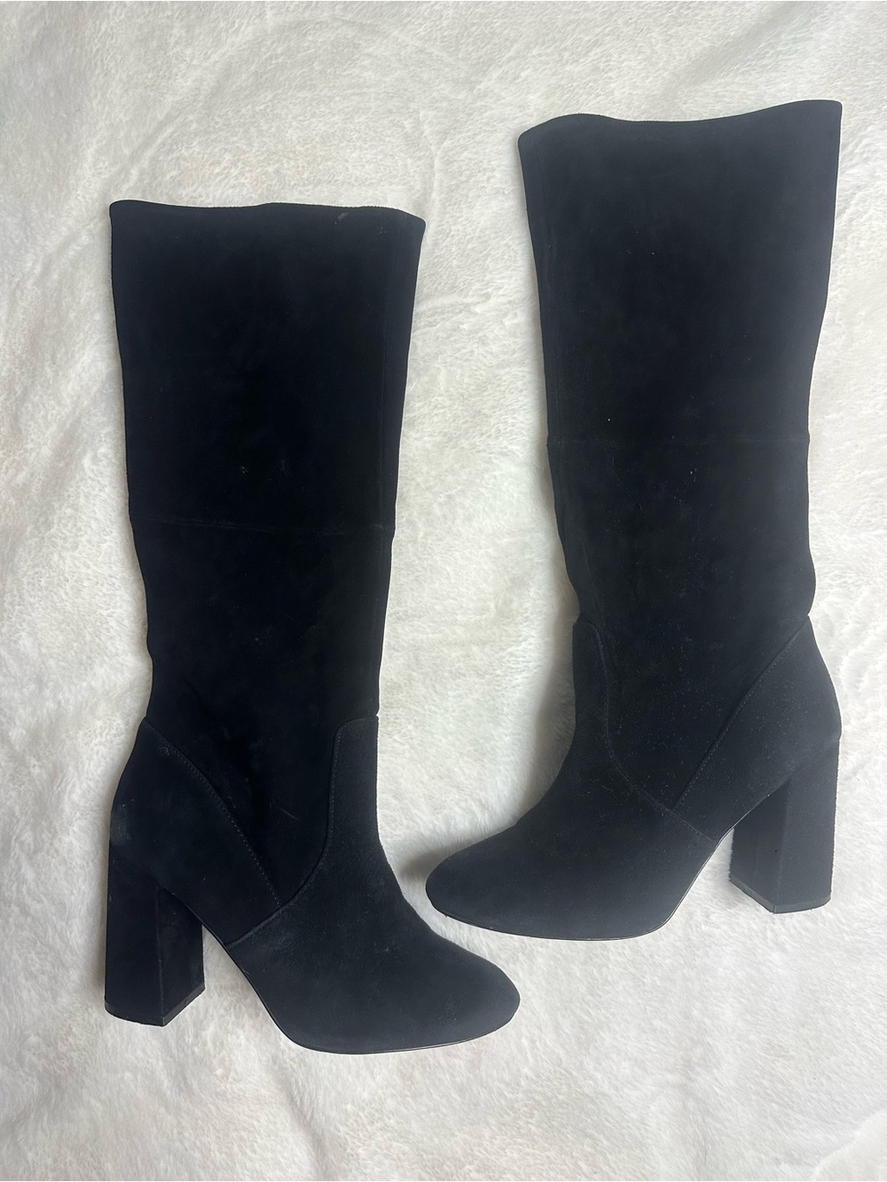 Steve Madden Suede Women's Black Knee-High Block Heel Boots